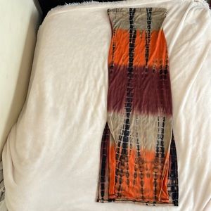 Long tight strapless dress